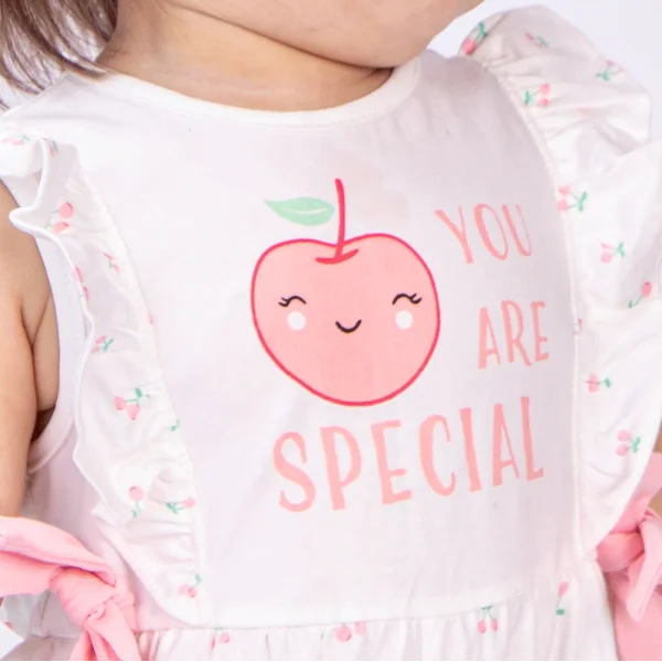 Bodysuit bé gái đùi, Bst Bé Anh Đào Animo KK922048 (0-12M,Trắng họa tiết_hồng)