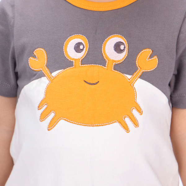 Bodysuit bé trai đùi Bst Cua sốt trứng muối Animo KK822024_518 (0-12M,Xám)