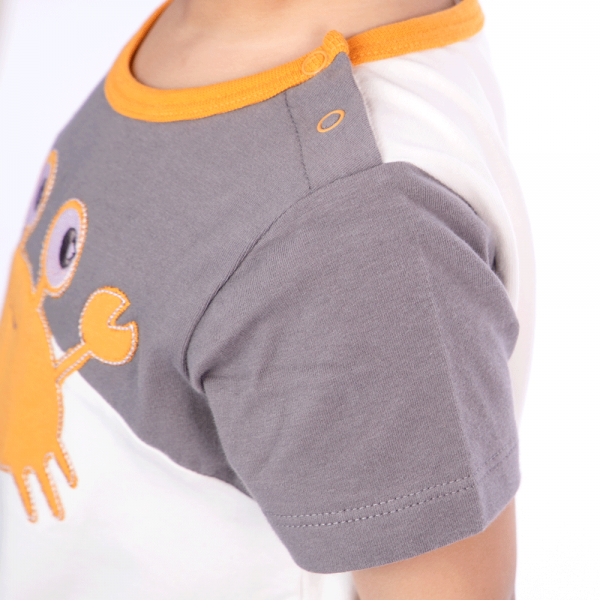 Bodysuit bé trai đùi Bst Cua sốt trứng muối Animo KK822024_518 (0-12M,Xám)