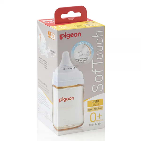 Bình sữa Pigeon Softouch PPSU Plus WN3 160 ml (SS)