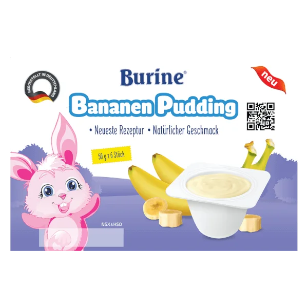 Pudding Burine Vị Chuối (Vỉ 6 x 50g)