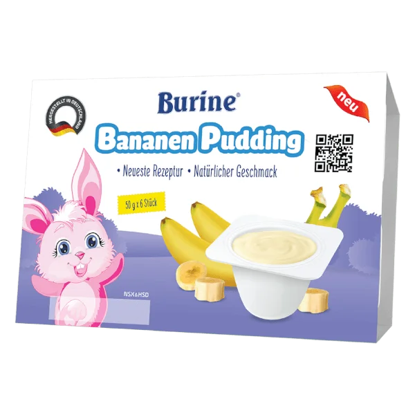 Pudding Burine Vị Chuối (Vỉ 6 x 50g)