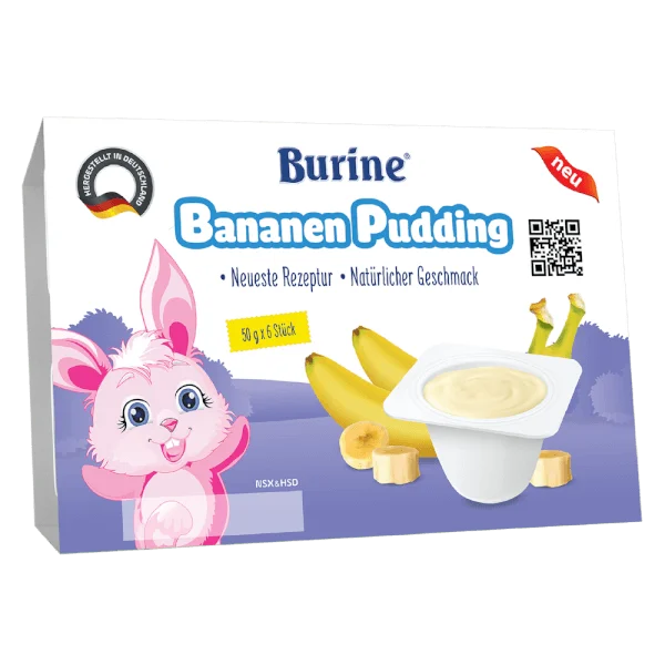 Pudding Burine Vị Chuối (Vỉ 6 x 50g)