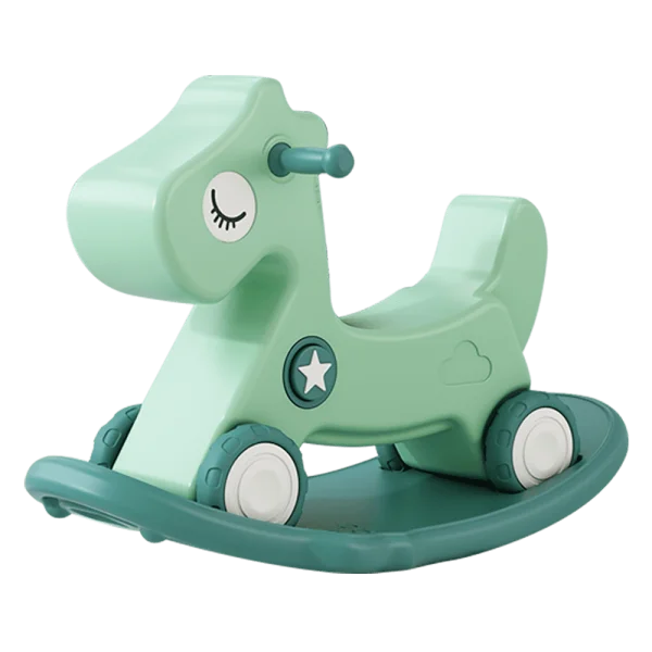 Ngựa bập bênh cao cấp có âm thanh chút chít Animo K055 (Xanh)