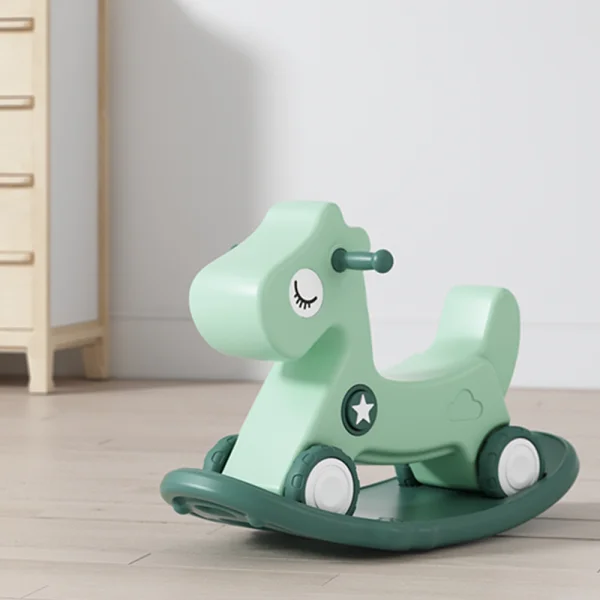 Ngựa bập bênh cao cấp có âm thanh chút chít Animo K055 (Xanh)