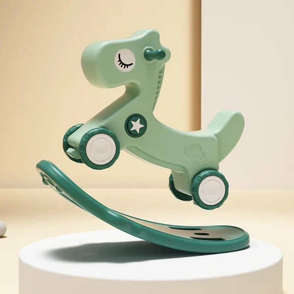 Ngựa bập bênh cao cấp có âm thanh chút chít Animo K055 (Xanh)