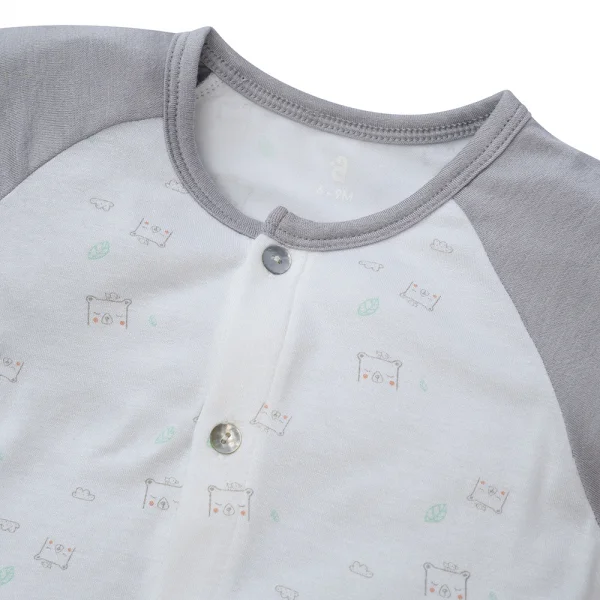 Bộ tính năng ngắn vải modal Animo VĐ522023 (0-24M,Xám)