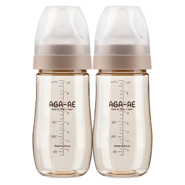 Combo 2 bình sữa PPSU AGA-AE 270ml (Beige)