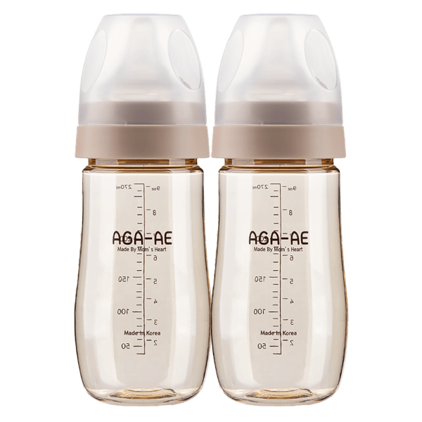 Combo 2 bình sữa PPSU AGA-AE 270ml (Beige)