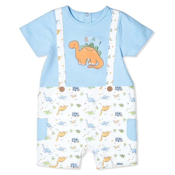 Bodysuit bé trai đùi Animo KK922054 (0-12M,Xanh)