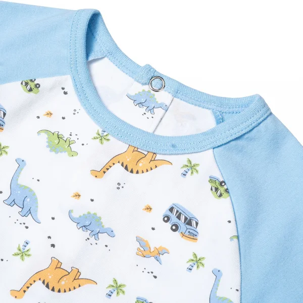 Bodysuit bé trai tam giác Animo KK922055 (0-12M,Xanh)