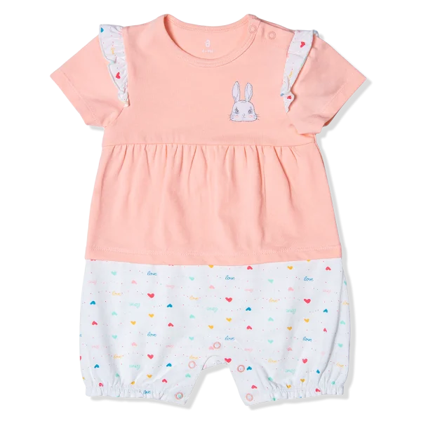 Bodysuit bé gái đùi Animo KK922056 (0-12M,Cam nhạt)