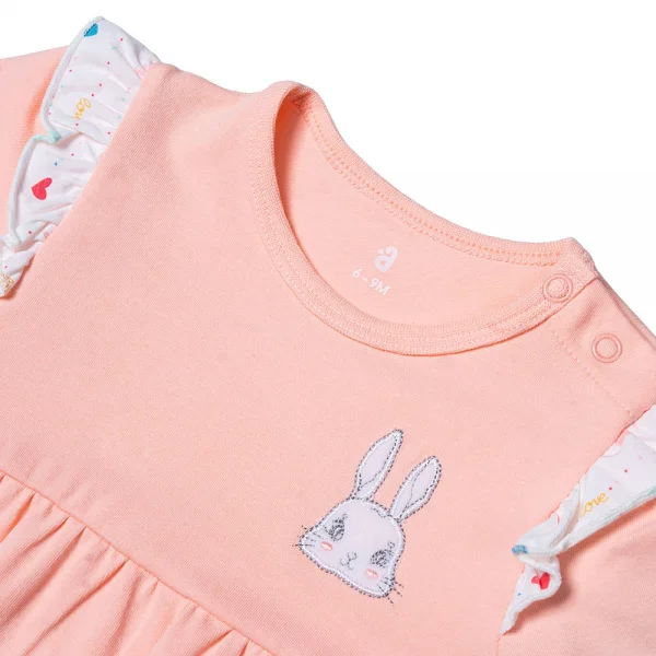 Bodysuit bé gái đùi Animo KK922056 (0-12M,Cam nhạt)