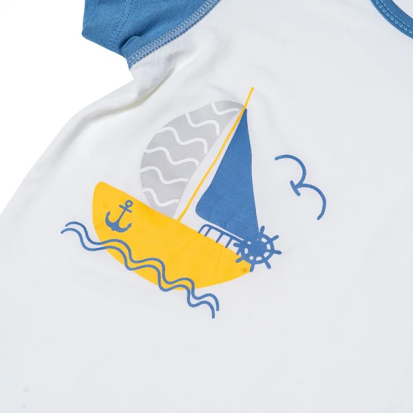 Bodysuit tính năng tam giác, vải modal BST Thiên Nga Animo BMC822081 (0-12M,Xanh)