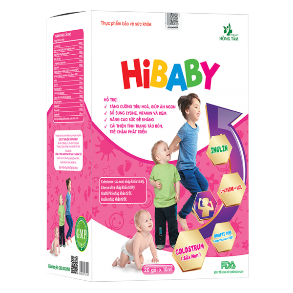 Thực phẩm bảo vệ sức khoẻ HiBABY (Hộp 20 gói stick 10ml)