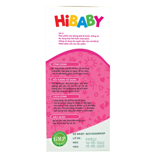 Thực phẩm bảo vệ sức khoẻ HiBABY (Hộp 20 gói stick 10ml)