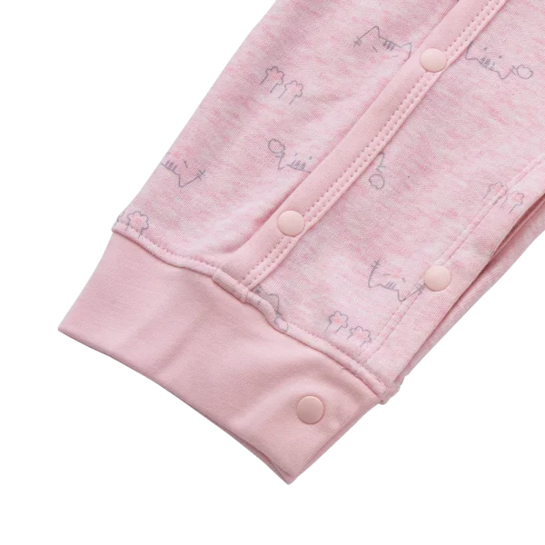 Bodysuit đông vải mỏng Bé mèo Animo VĐ822050 (0-12M,Hồng)