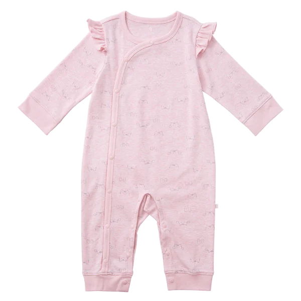 Bodysuit đông vải mỏng Bé mèo Animo VĐ822050 (0-12M,Hồng)