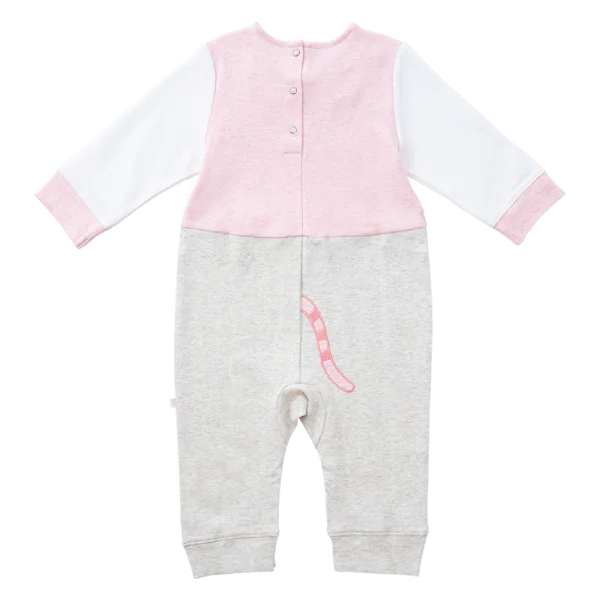 Bodysuit đông vải mỏng Bé mèo Animo VĐ822048 (0-12M,Hồng)