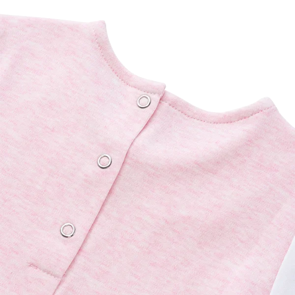 Bodysuit đông vải mỏng Bé mèo Animo VĐ822048 (0-12M,Hồng)