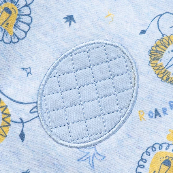 Bodysuit đông vải mỏng Bé sư tử Animo VĐ822057 (0-12M,Xanh)