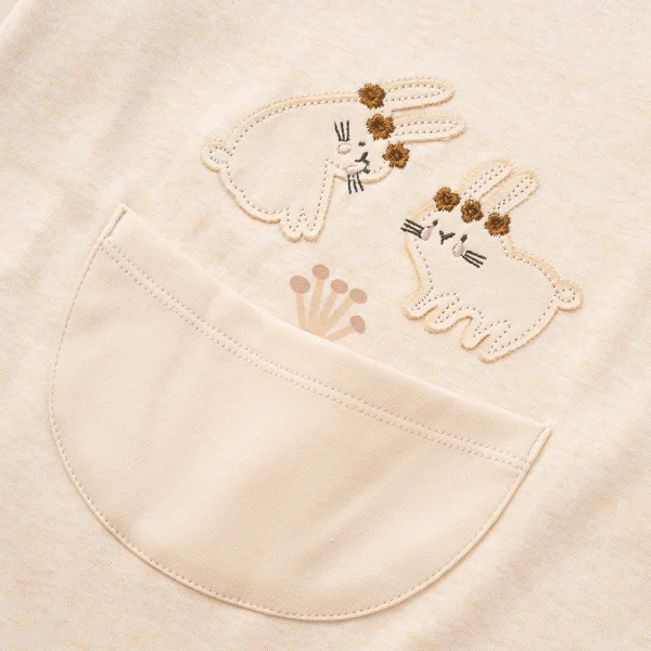 Bodysuit đông vải mỏng Bé thỏ Animo VĐ822054 (0-12M,Vàng)