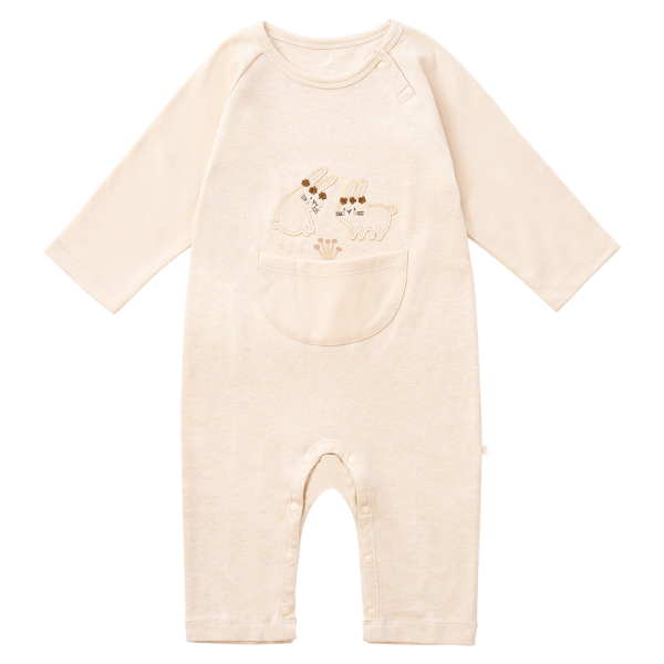 Bodysuit đông vải mỏng Bé thỏ Animo VĐ822054 (0-12M,Vàng)