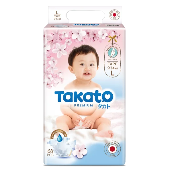 Combo 3 Tã dán Nhật Bản Takato siêu mềm mại (L, 68 miếng)