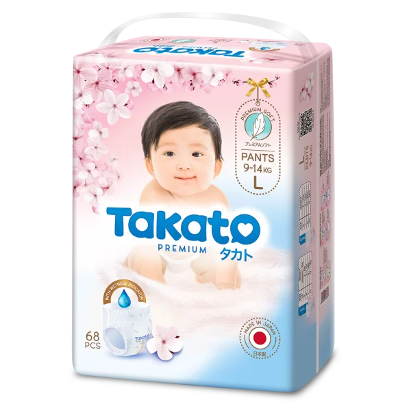 Combo 3 Tã quần Nhật Bản Takato siêu mềm mại (L, 68 miếng)