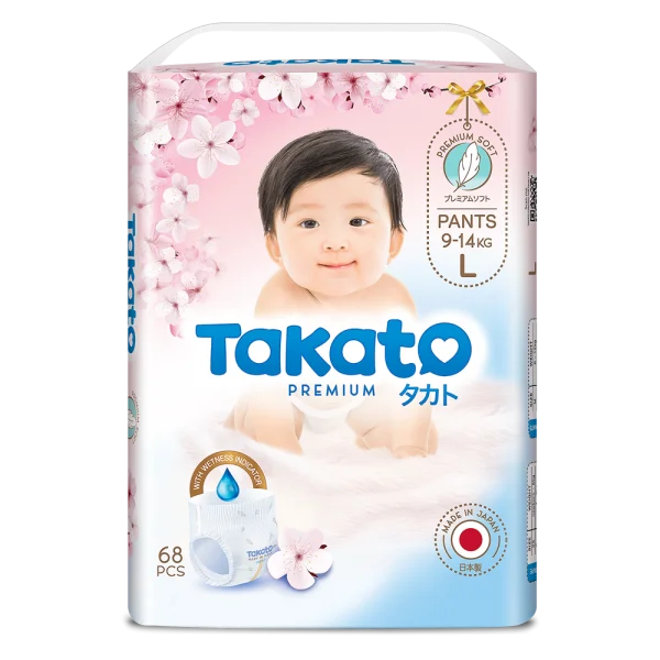 Combo 3 Tã quần Nhật Bản Takato siêu mềm mại (L, 68 miếng)