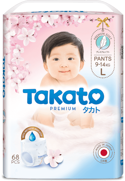 Combo 3 Tã quần Nhật Bản Takato siêu mềm mại (L, 68 miếng)