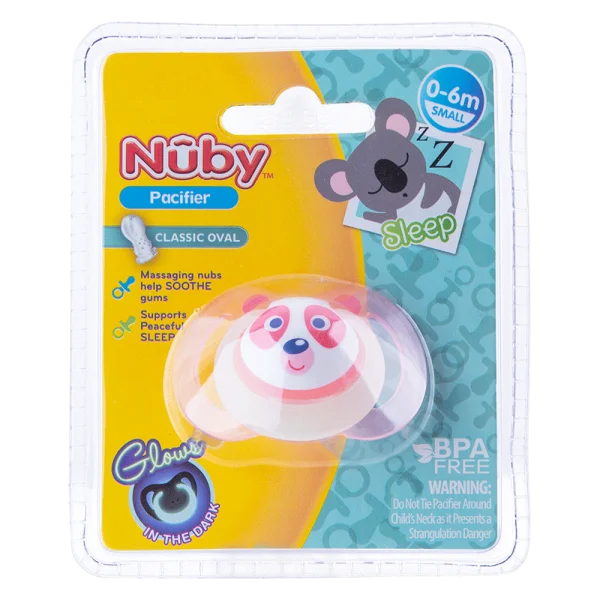 Ty ngậm chỉnh nha Nuby Silicone Ovan Hồng