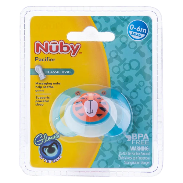 Ty ngậm chỉnh nha Nuby Silicone Ovan Xanh dương