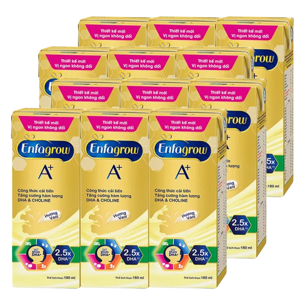 Combo 4 lốc Thực phẩm bổ sung: Enfagrow A+ 360 Brain DHA+ hương Vani, Lốc 3 hộp