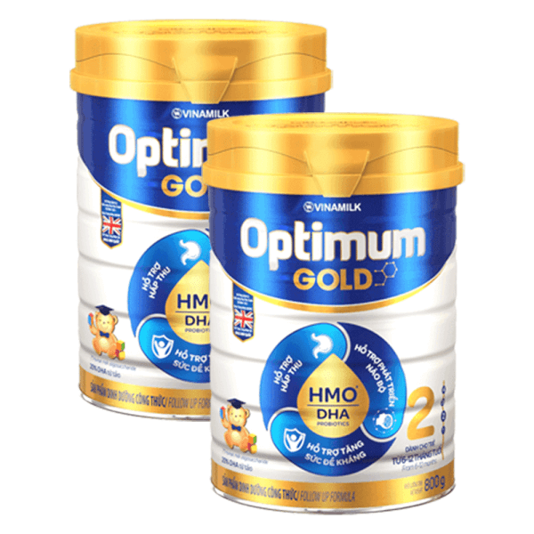 Combo 2 lon Sữa Vinamilk Optimum Gold 2 800g (6-12 tháng)