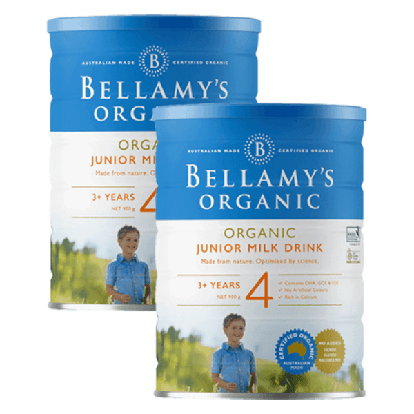 Combo 2 lon Sữa Bellamy's Organic Junior Milk Drink số 4 900g (trên 3 tuổi)