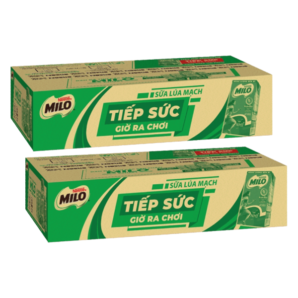 Combo 2 thùng thức uống lúa mạch uống liền Nestlé Milo 115ml (Lốc 4 hộp)