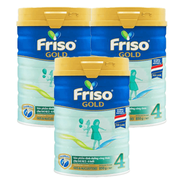 Combo 3 lon Friso Gold 4, 2 - 6 tuổi (850gr)