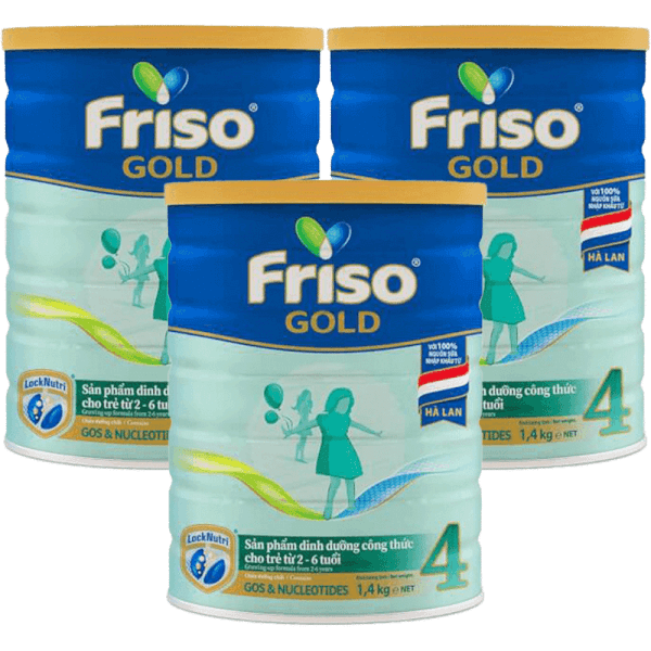 Combo 3 lon Friso Gold 4, 2 - 6 tuổi (1400gr)