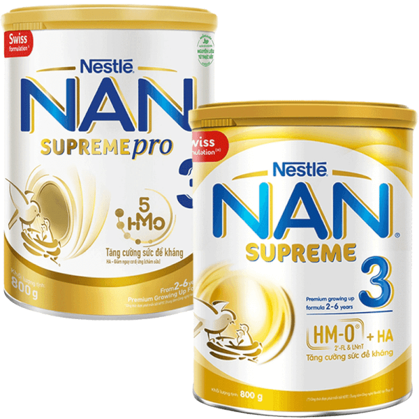 Combo 1 NAN Supreme 3 (2HMO) 800g và 1 NAN Supreme Pro 3 800g