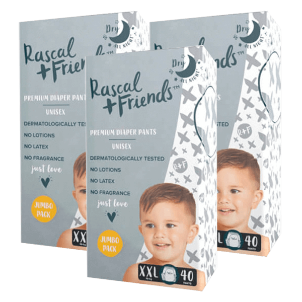 Combo 3 Tã quần Rascal Friends (XXL, 16kg, 40 miếng)