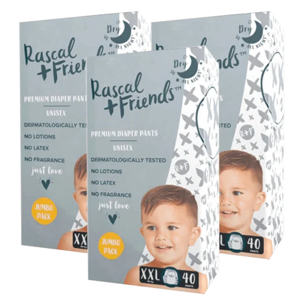 Combo 3 Tã quần Rascal Friends (XXL, 16kg, 40 miếng)