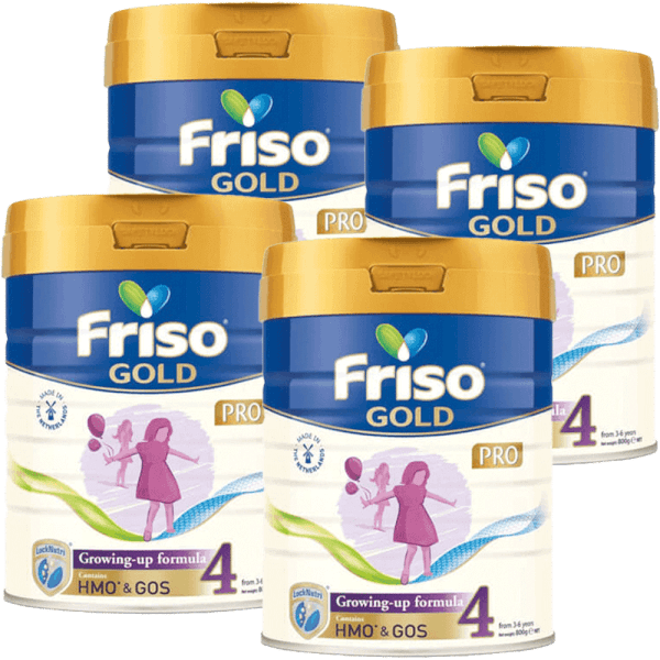 Combo 4 Friso Gold Pro số 4, 800g (trên 3 tuổi)
