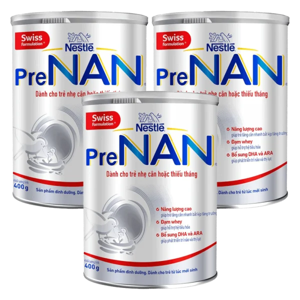 Combo 3 Sản phẩm dinh dưỡng công thức Nestlé PRENAN, 400g