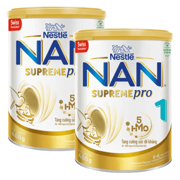 Combo 2 Sữa NAN SUPREME PRO số 1 400g (0-6 tháng)