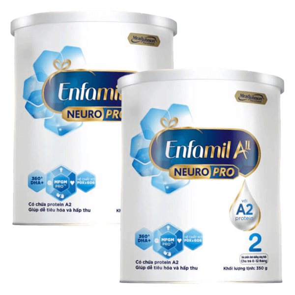 Combo 2 Enfamil AII NeuroPro 2 Follow Up Formula, 6-12 tháng tuổi, 350G