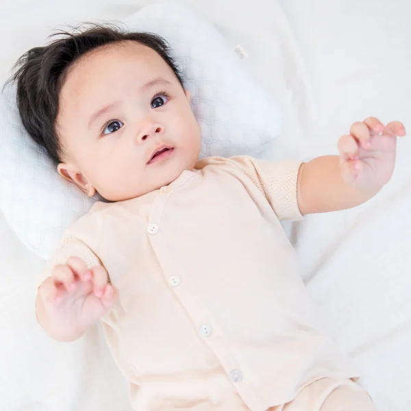 Bộ sơ sinh tính năng ngắn, vải lưới Animo I0322016 (0-12M,Beige)