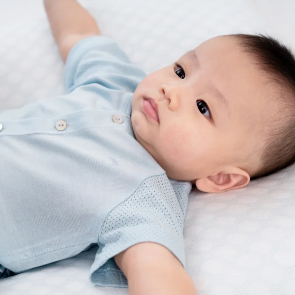 Bộ sơ sinh tính năng ngắn, vải lưới Animo I0322014 (0-12M,Xanh)