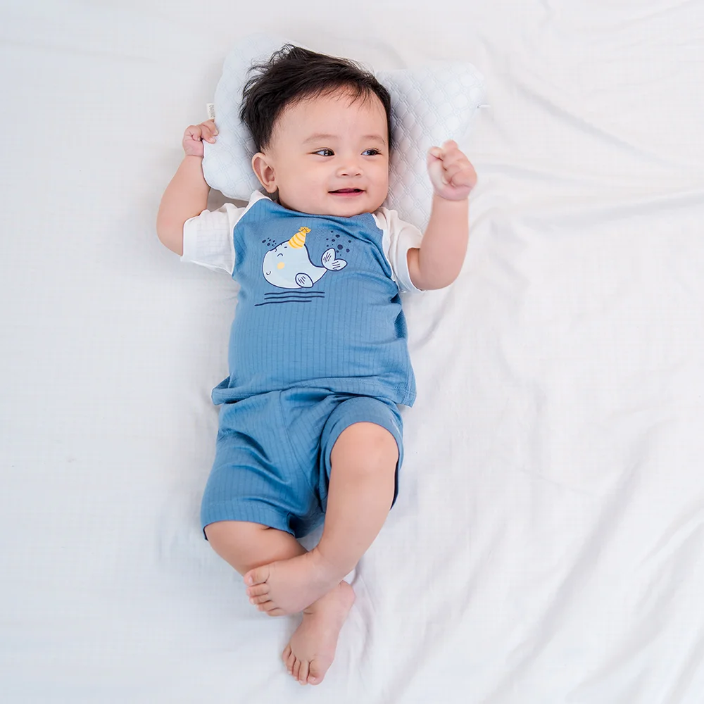 Gối nằm cho bé Animo B2111_AR001 (Xanh,23x35cm)