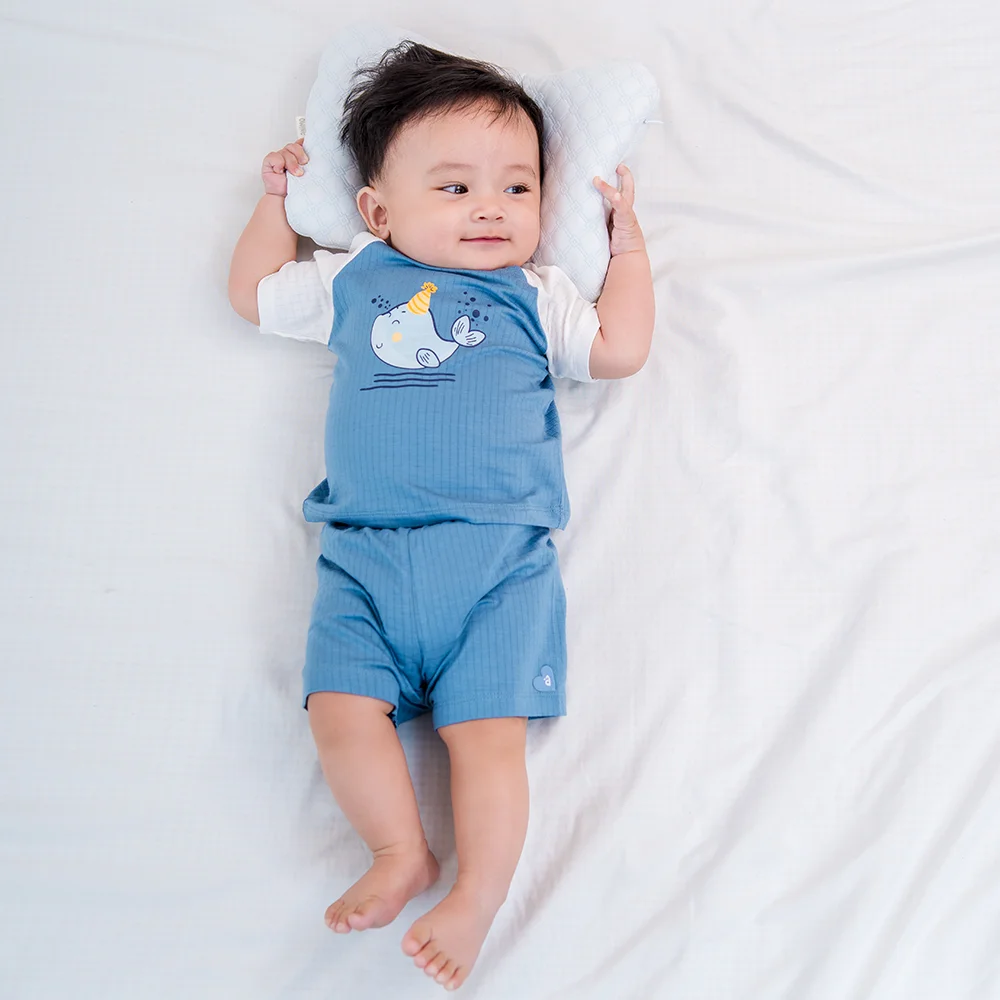 Gối nằm cho bé Animo B2111_AR001 (Xanh,23x35cm)